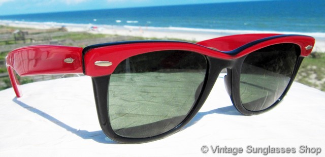 Red and black ray deals ban sunglasses